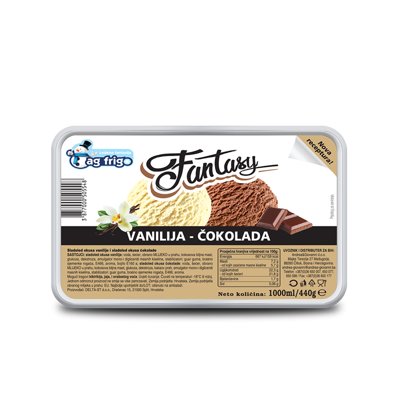 Fantasy Vanilija i čokolada 1L AG Frigo